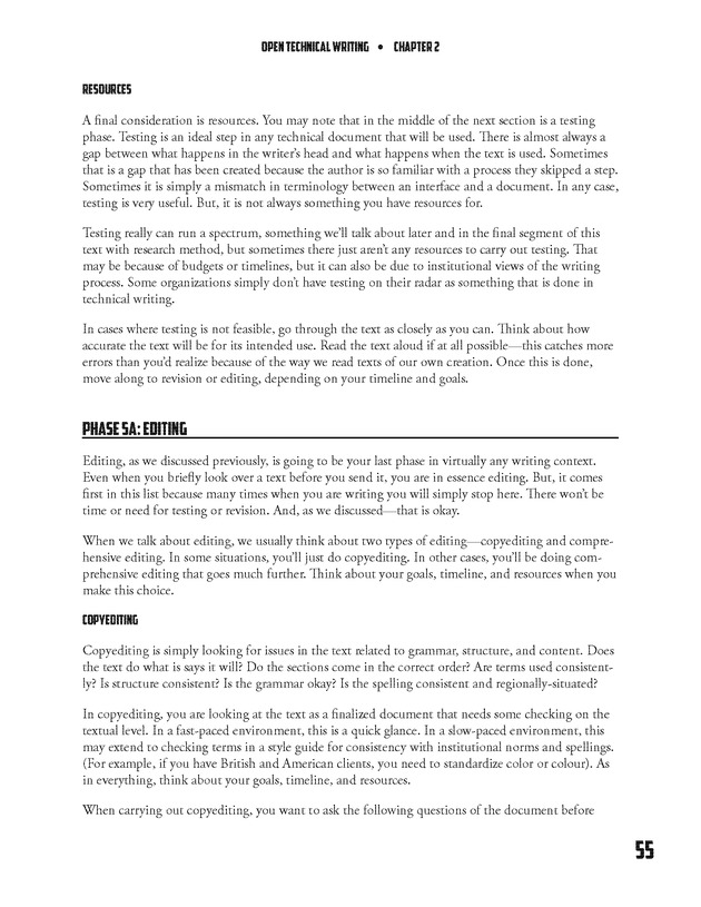 Open Technical Writing - New Page
